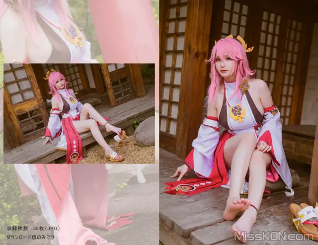 Coser@前羽_rr: 原神 八重神子 (36 photos)