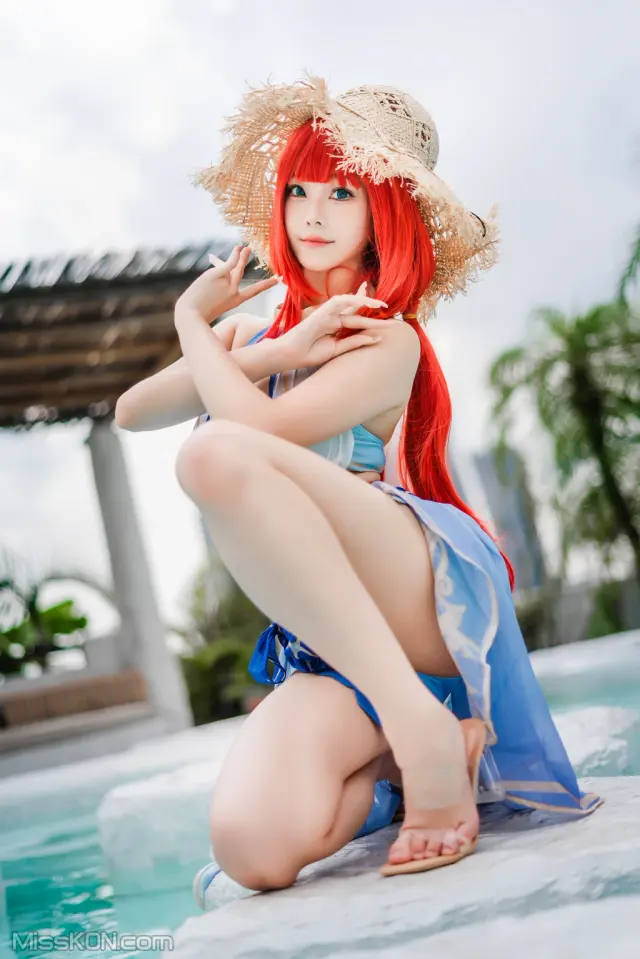 Coser@蜜汁猫裘: 原神 妮露泳装 (21 photos)