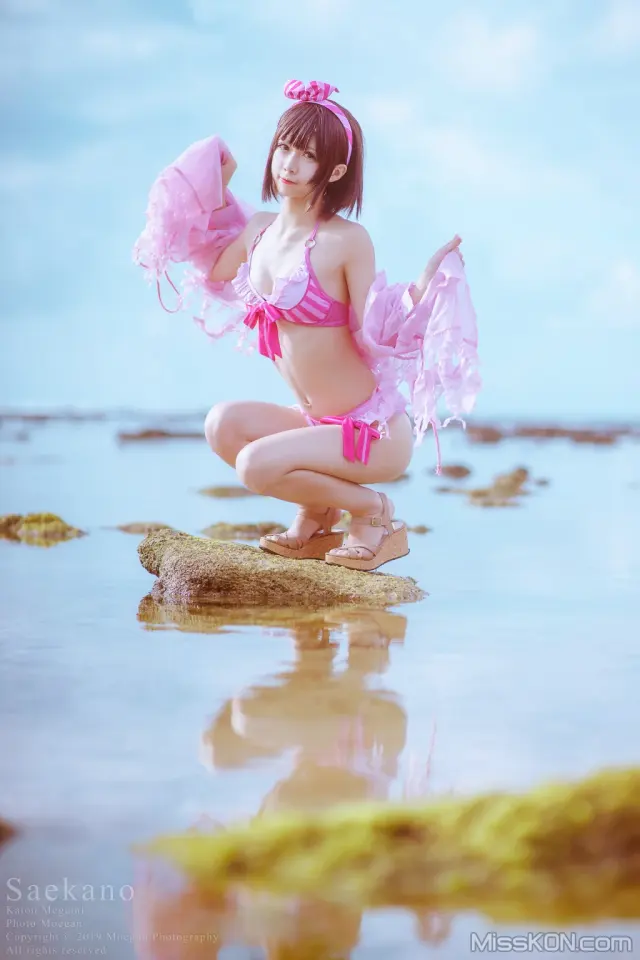 Coser@沖田凜花Rinka: 加藤恵 水着ver. (冴えない彼女の育てかた (14 photos)