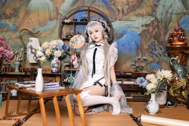 Coser@源纱希喵喵喵: 碧蓝航线 可畏 旗袍 (25 photos)
