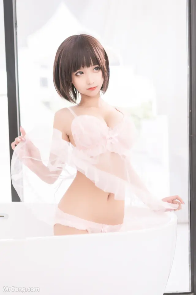 Coser@蠢沫沫 (chunmomo) Vol.168: 沫沫真爱版 粉纱 (40 photos)