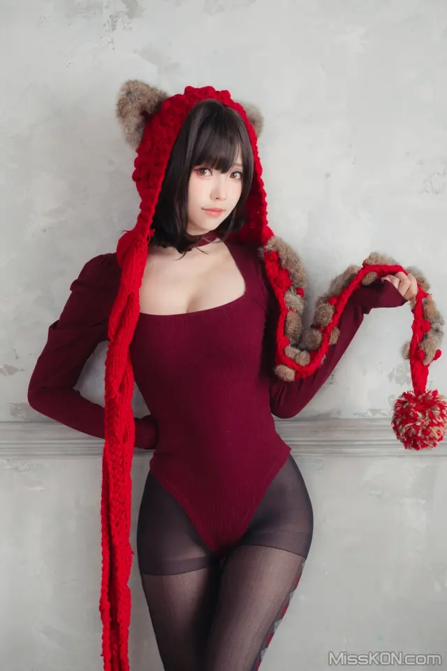 Coser@Ely_eee (ElyEE子): 红色 KNITTING (52 photos)