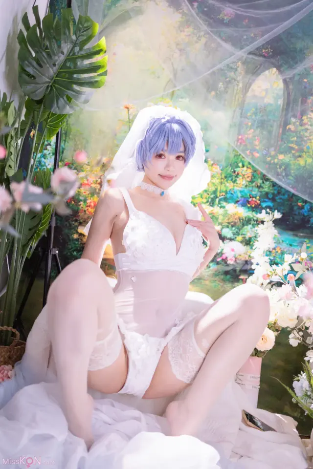 Coser@千反田鹿子: 新世纪福音战士 绫波丽花嫁 (52 photos)