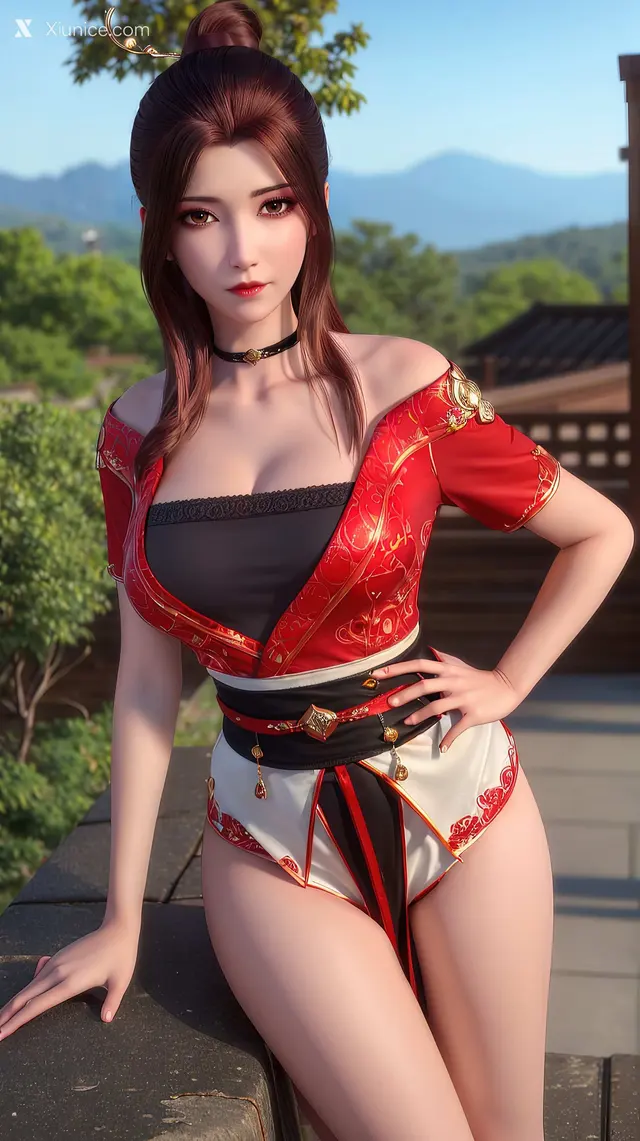 AI Girl – 堕玄师 – 白堇 非浅 沈燃 – 沈燃 户外红装 (22 photos)