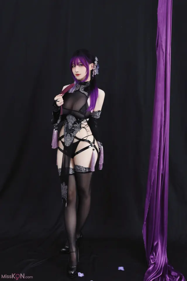 Coser@幼愛youmeko: 紫流苏旗袍 (35 photos)