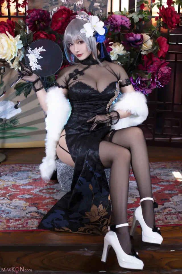 Coser@洛璃LoLiSAMA: 碧蓝航线 路易九世旗袍 (43 photos)