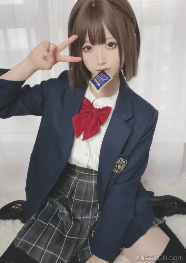 Coser@Asagiriai (愛ちゃん): 制服自拍 (21 photos)