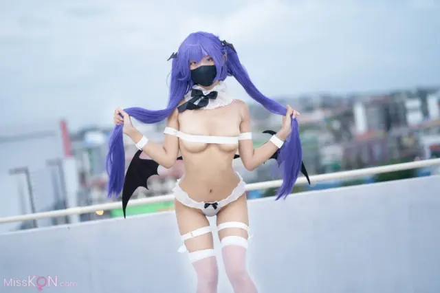 Coser@职业奶妈三水子: 紫色双马尾魅魔 (48 photos)
