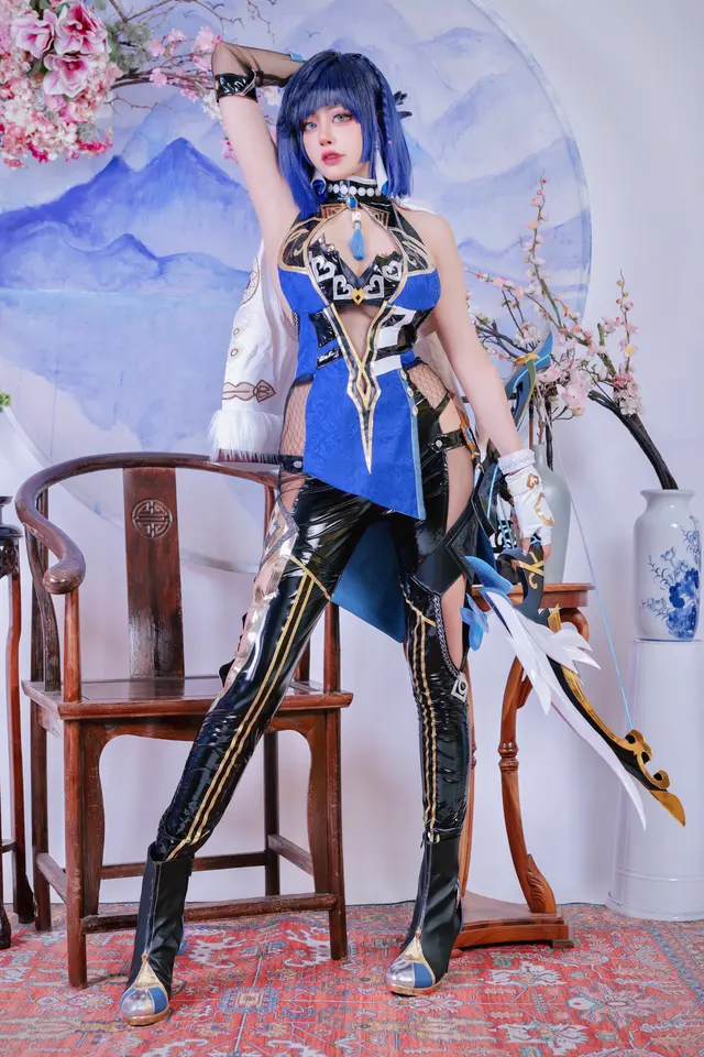 Coser@Byoru: Yelan Genshin Impact (80 photos + 9 videos)