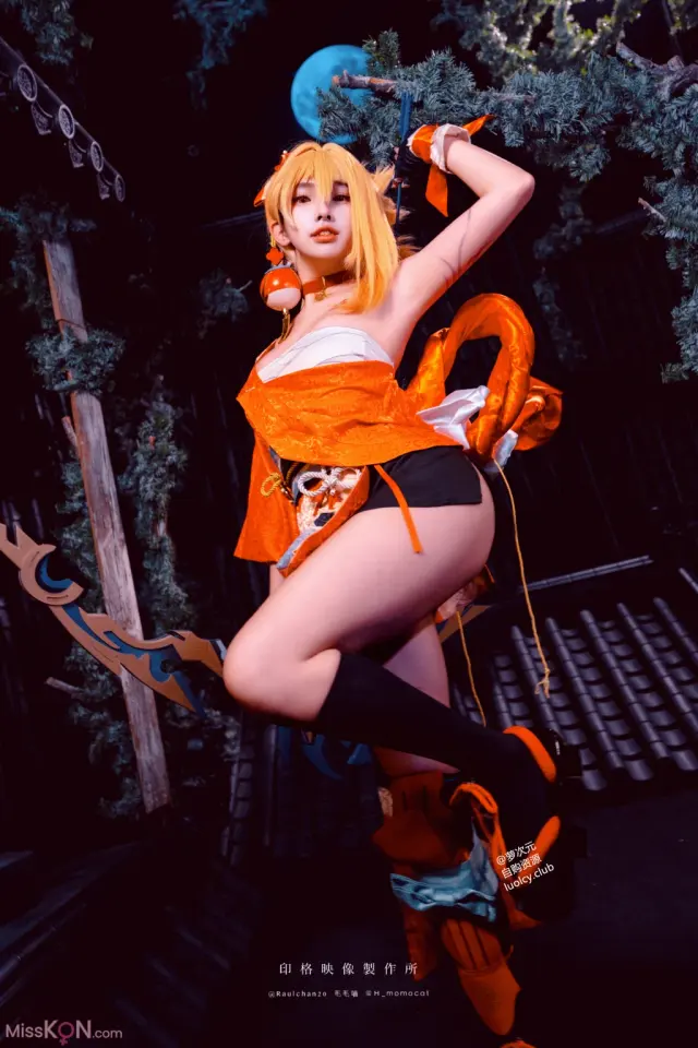 Coser@慕慕Momo: Yoimiya 夏祭的誘惑 (8K ver) (52 photos + 1 video)
