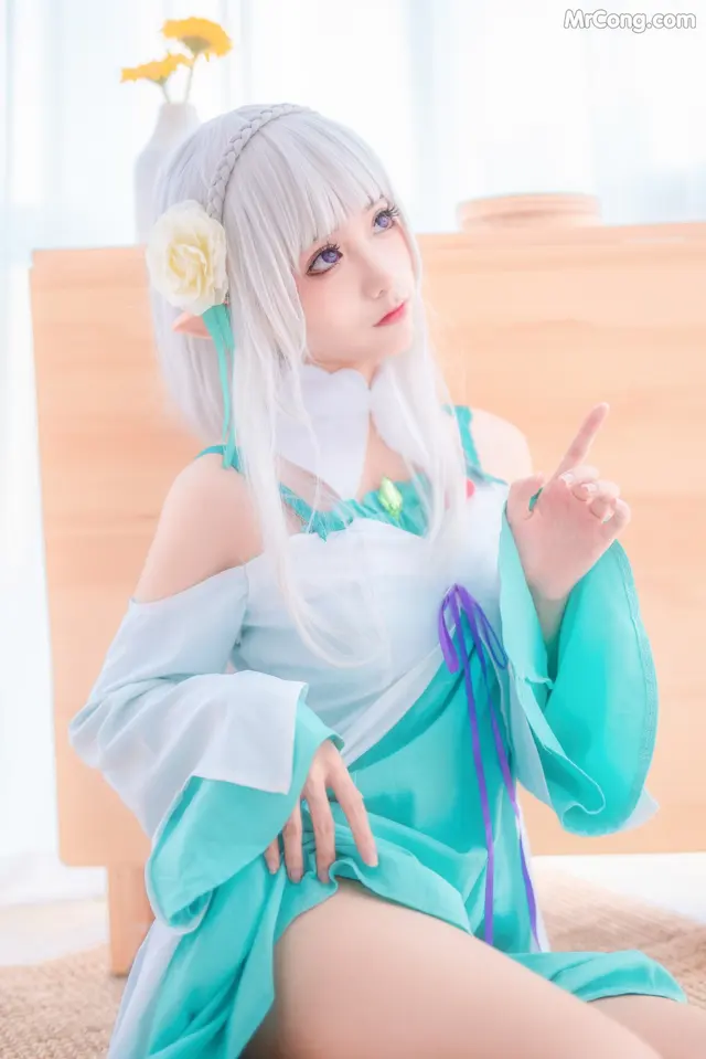 Coser@蠢沫沫 (chunmomo) Vol.027: 绿睡衣 (40 photos)