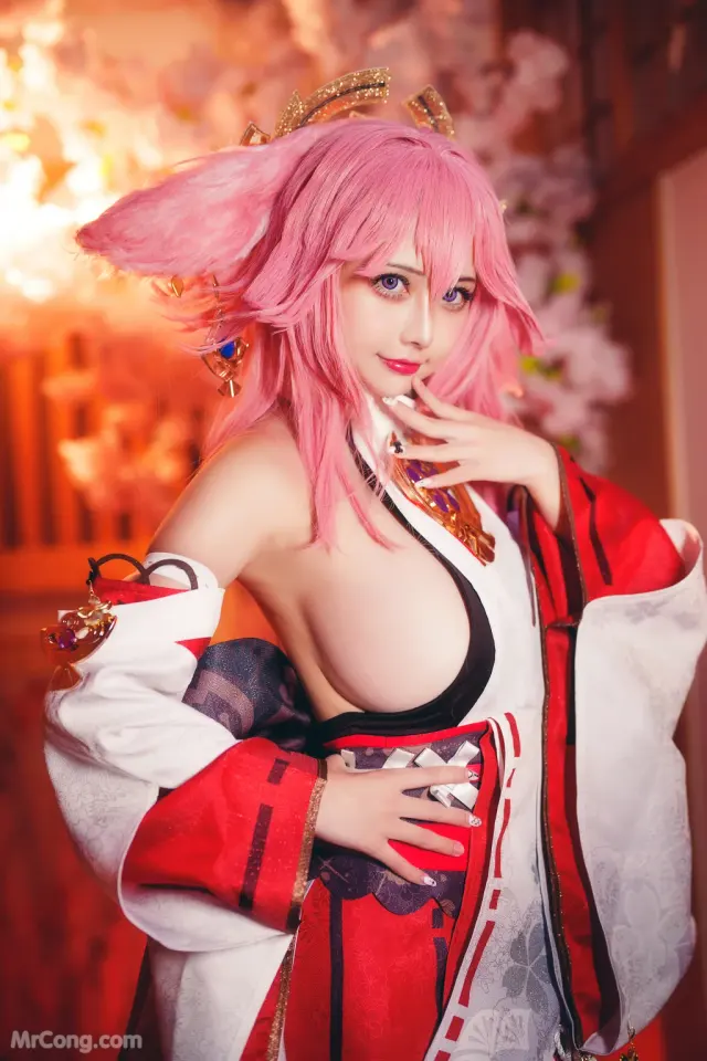 Coser@沖田凜花Rinka: 八重神子 (30 photos)