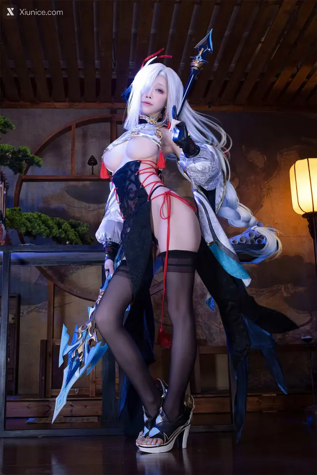 Coser@水淼Aqua Vol.157: 申鹤旗袍 (91 photos)