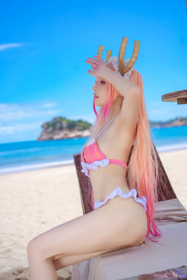 Coser@阿包也是兔娘: 10月舰长图 龙女仆泳装 (23 photos)