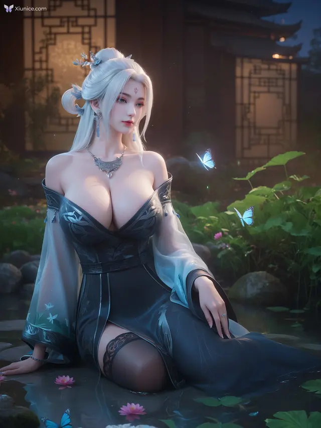AI Girl 盘发小白 (61 photos)