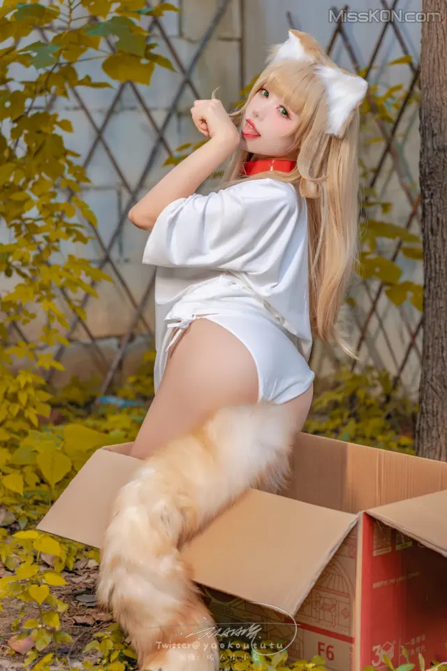 Coser@黏黏团子兔: 捡到一只黄豆粉 UNI (76 photos + 1 video)