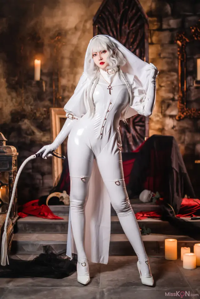 Coser@Natsuko夏夏子: 白修女 (60 photos + 1 video)