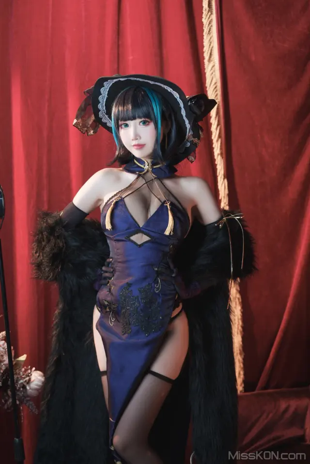 Coser@面饼仙儿 No.108: 柴郡旗袍 (21 photos + 1 video)