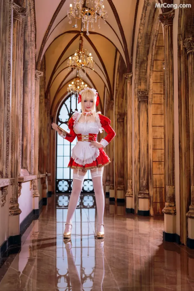 Coser@半半子: 尼禄女仆 (43 photos + 1 video)