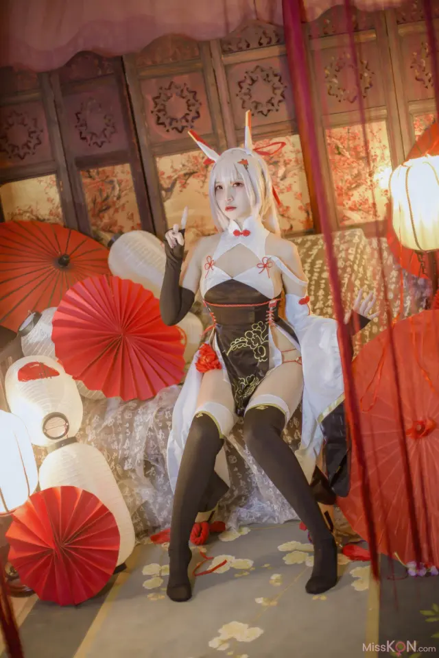 Coser@二佐Nisa: 碧蓝航线 绫波新春旗袍 (27 photos)