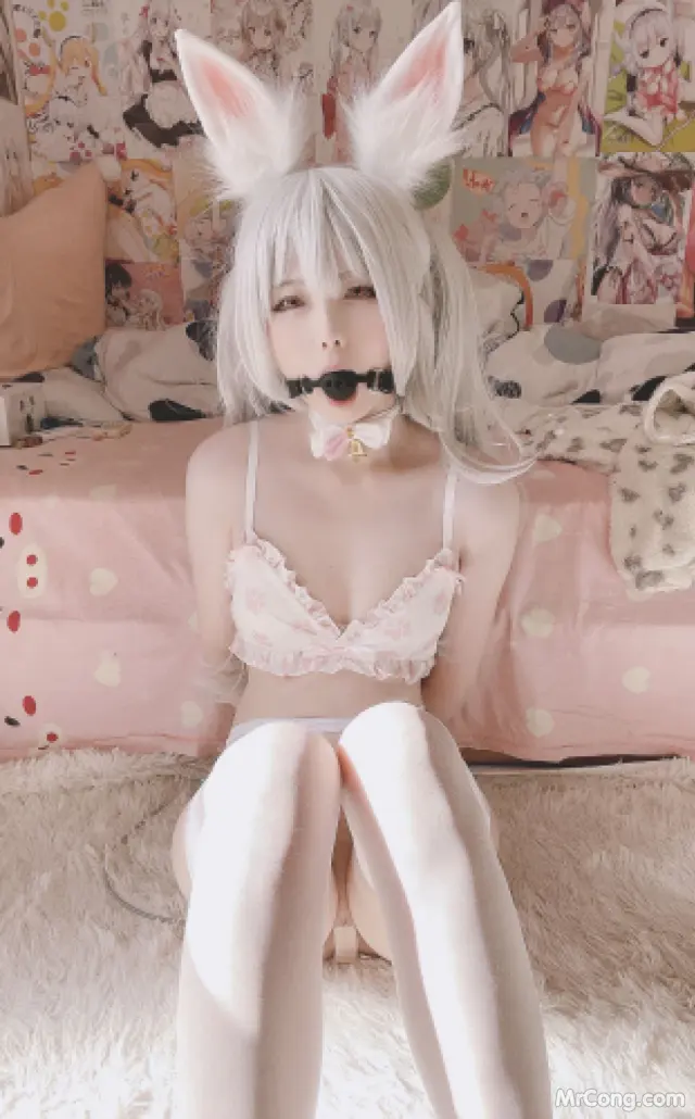 Coser@习呆呆: 工口兔口塞跳蛋 (29 photos + 2 videos)