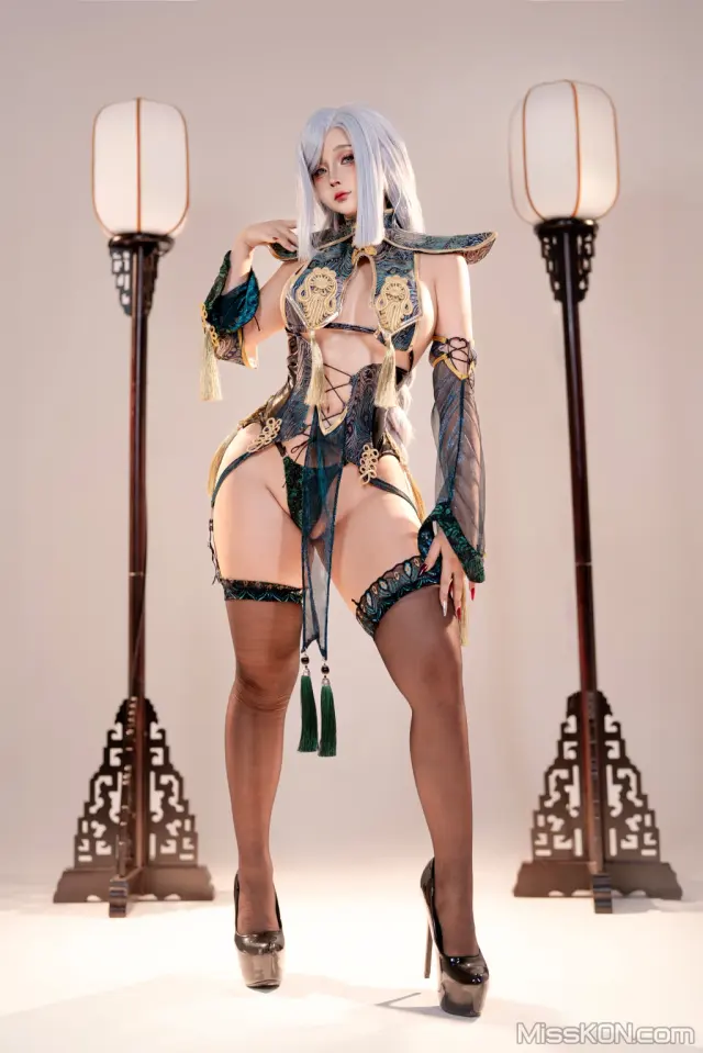 Coser@Sayo Momo: Shenhe – Lunar (84 photos + 12 videos)