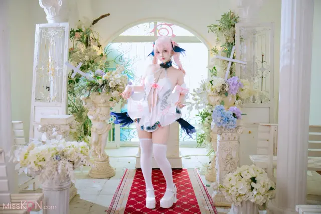 Coser@日奈娇 – 蔚蓝档案 下江小春花嫁 (24 photos)