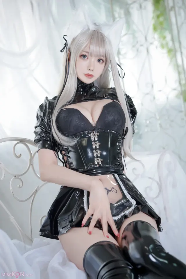 Coser@くろてぃあ くろ – KEMOMIMI WHITE Maid (61P)
