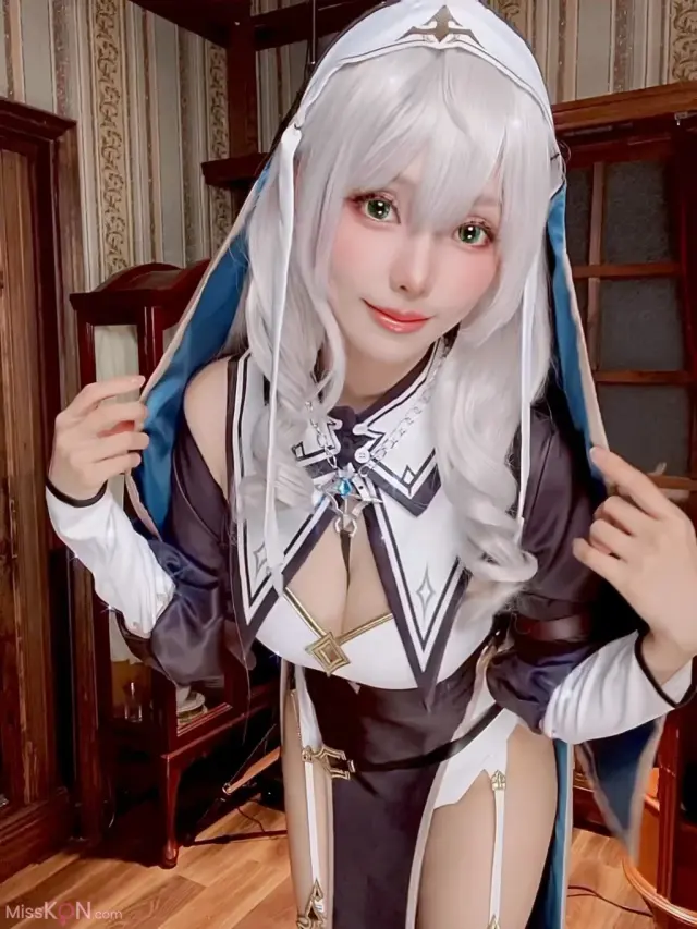 Coser@Ely_eee (ElyEE子): Shirogane noel~Nun (27 photos + 13 videos)