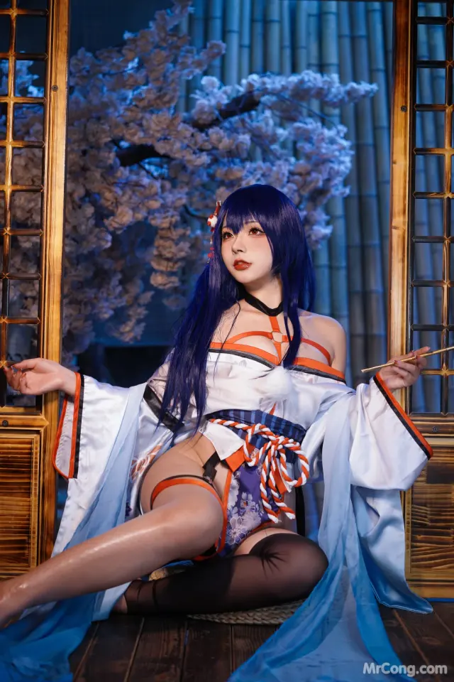 Coser@yuuhui玉汇 No.028: Erophone Re 真子-和服抹油 (82 photos)