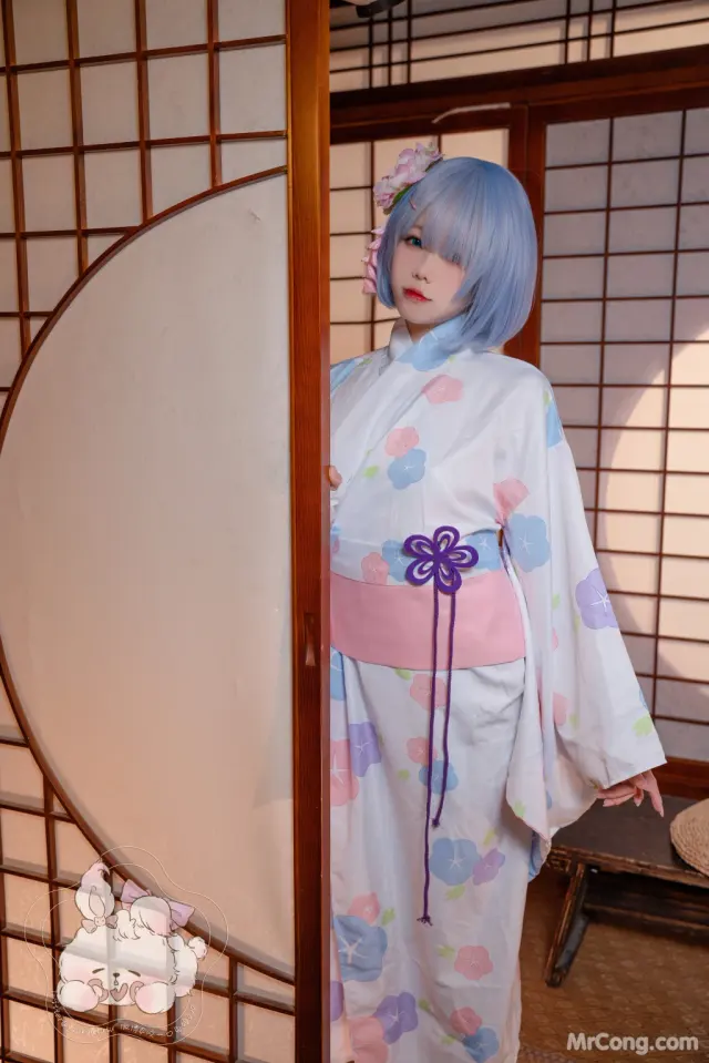 Coser@黏黏团子兔: 蕾姆夏日祭 (40 photos + 1 video)